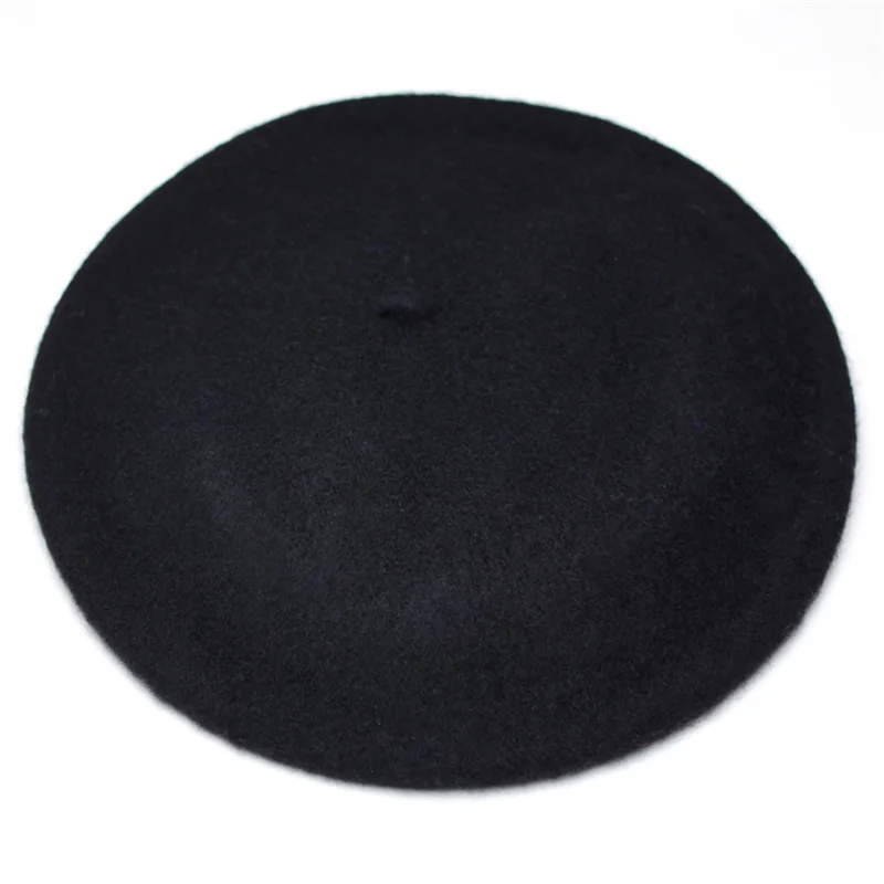 New Fashion  Solid Color Warm Wool Winter thin wool Women Girl Beret French Artist Beanie Hat  Cap For Female CL0053 4