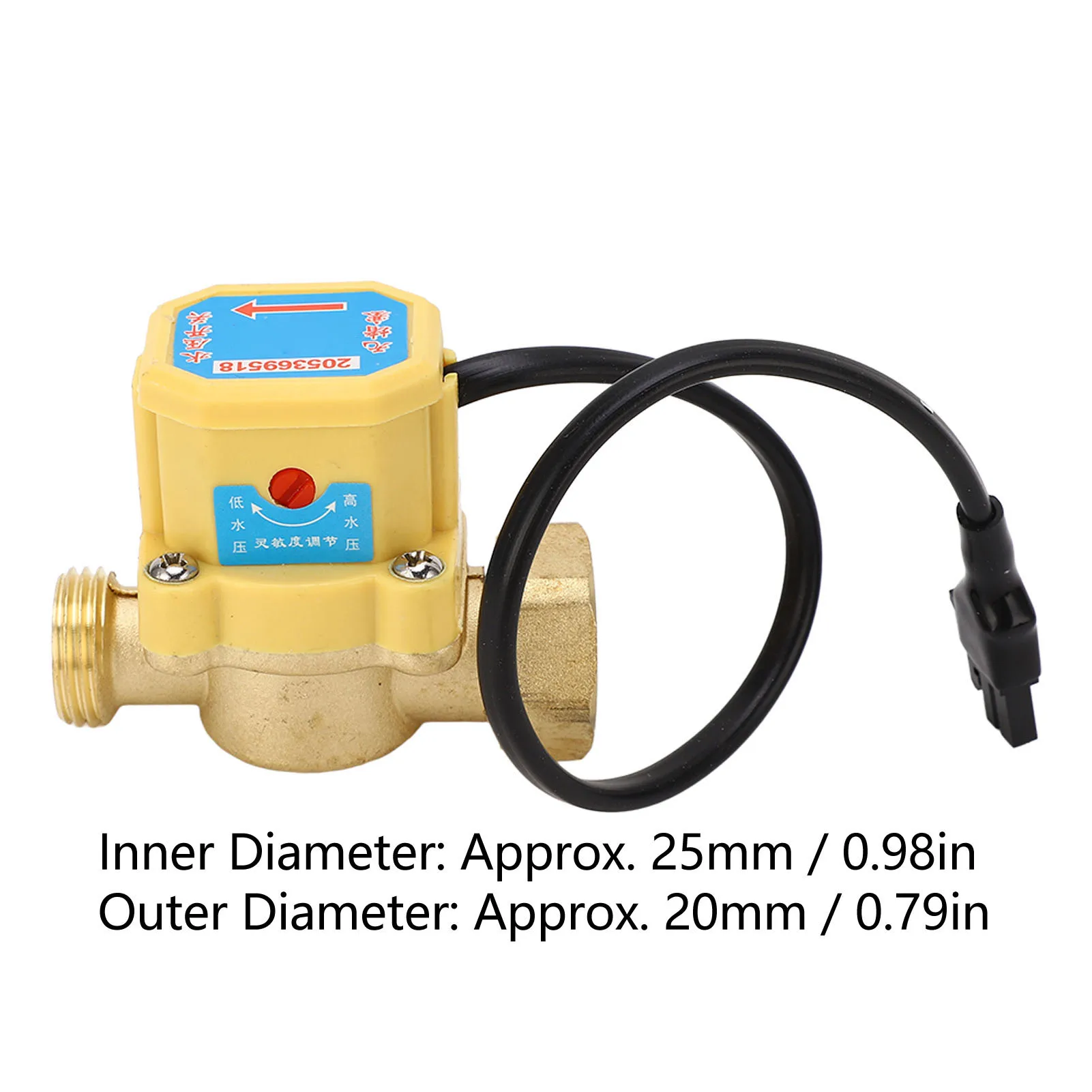 10W 2A Pressure Switch 3/4 to 1/2 Adjustable Water Pressure Pump