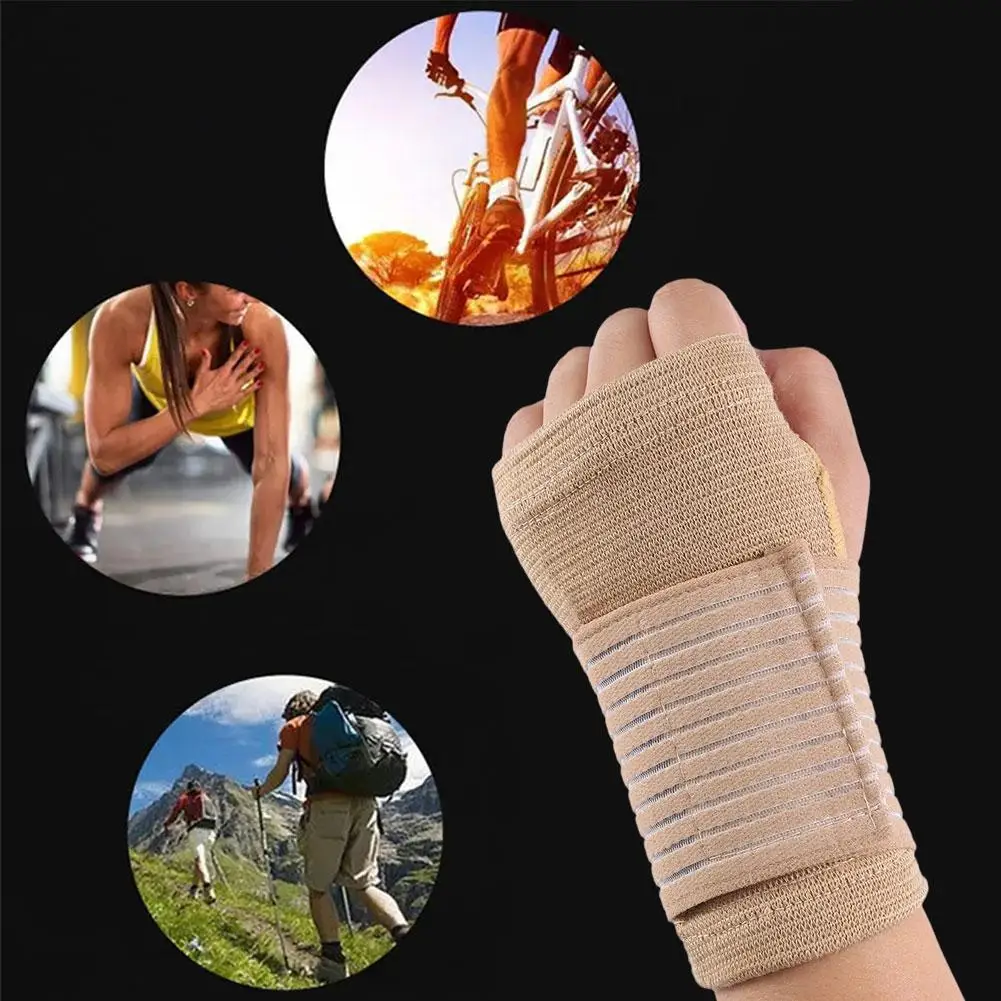 

1 Pair Anti-slip Wrist Support Gym Wrist Palm Protector Tendonitis Safety Pain Carpal Protect Unisex Tunnel Muscle Sports R X8Z6