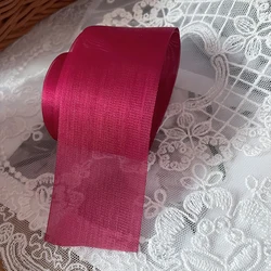 Flowing Light Ribbon Big Bow Hair Clip and Gift Decoration Accessory - 5 yards (Wine red)