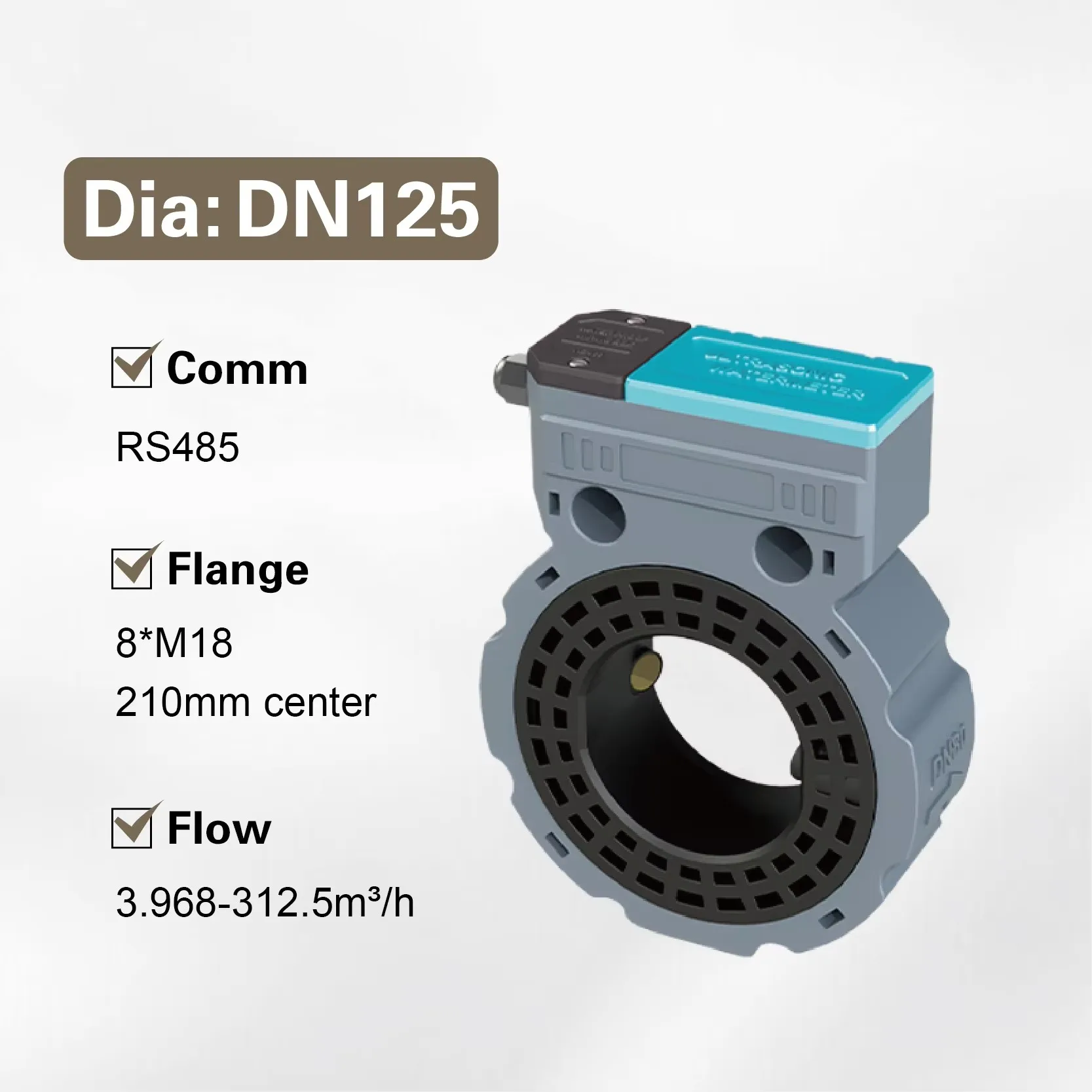 スマート超音波流量計,農業用水テスター,水灌漑使用,ip65 rs485,ZC-T3-1-K dn50 dn65 dn80 - AliExpress 流量計 DN50 DN65 DN100 農業灌漑 OCT 出力(DN150(OCT))