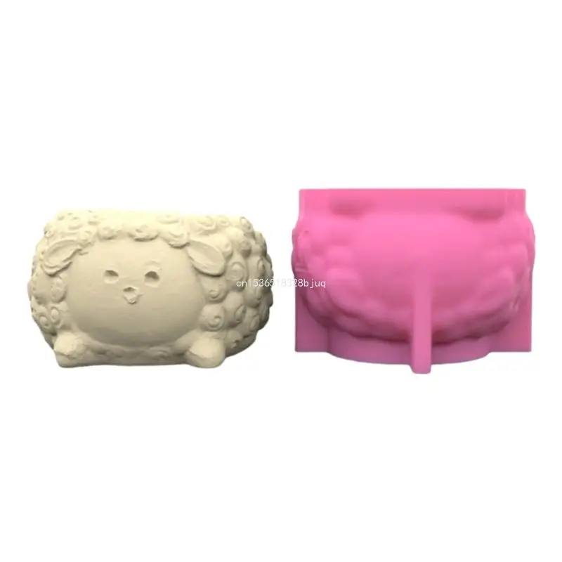 

Unique Silicone Mould 3D Flower Pots Molds Sheep Shaped Pen Holder Mold DIY Dropship