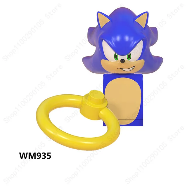 Mini Action Figure Building Block Sonic Teirusu Silver Nakkurusu Shadow Eggman Blaze Storm Knuckles KF6123 LG1001 WM6086 Bricks 935