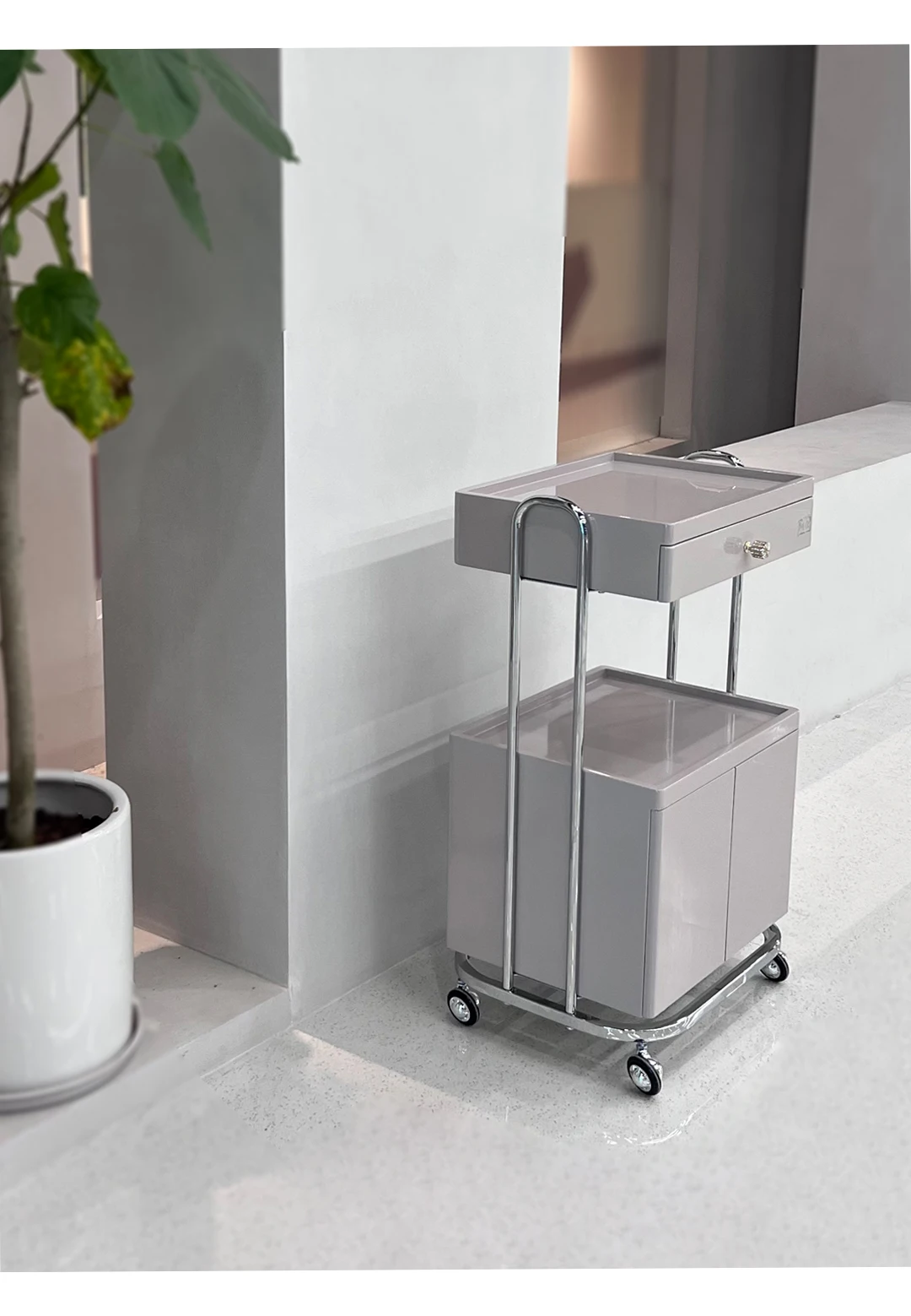 Description Picture 5 of itemTattoo Beauty Salon Trolley Utility Barber Hair Utility Salon Trolley Cosmetic Spa Carrito Auxiliar Salon Furniture BL50ST