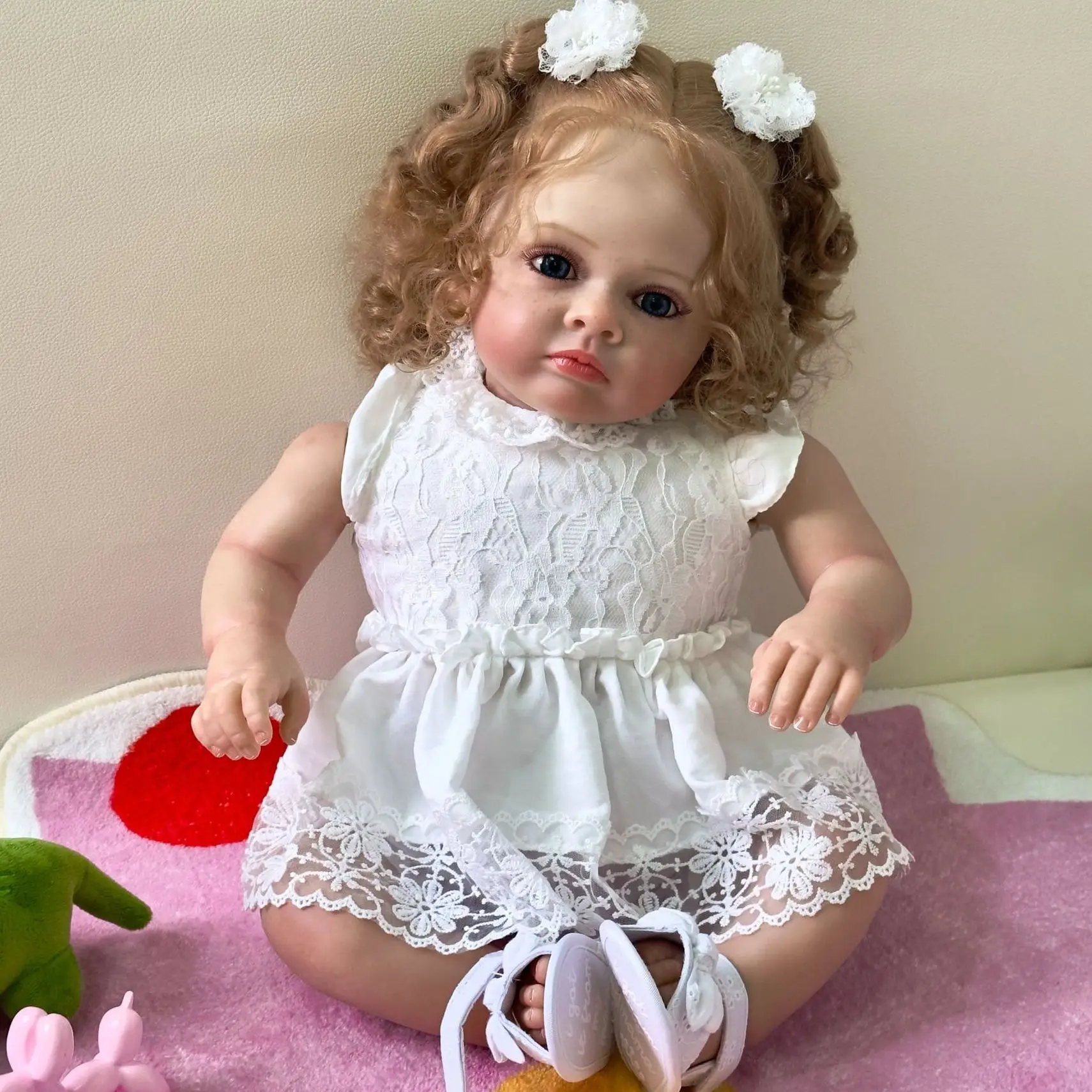 

60 CM 3D Paint Skin With Vascular Vein Soft Silicone Reborn Baby Tutti Girl Toddler Doll Toy Children Art Bebe Like Real Gift