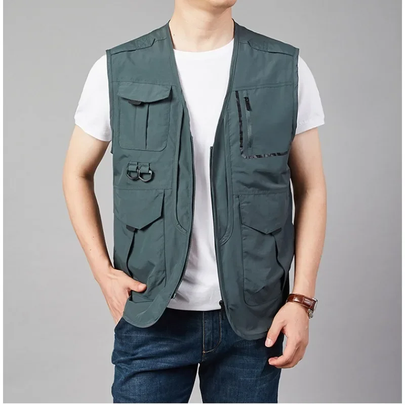 Padding Tactical Vest for Men Summer Large Size Men's Hunting Waterproof Work Fishing Clothing MAN Windbreaker Motorcyclist Best