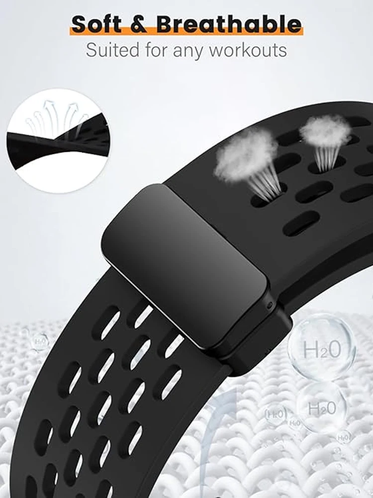 Magnetic Silicone Sport Wristband Bracelet