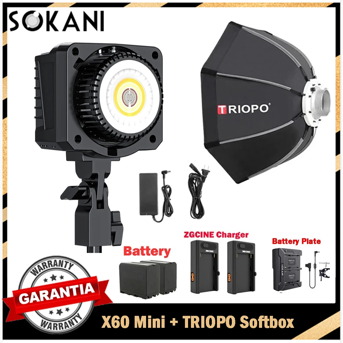 Sokani X60 мини 60 Вт двухцветный RGB LED видео светильник APP управление Bowens Mount Lighting для видеозаписи наружной съемки