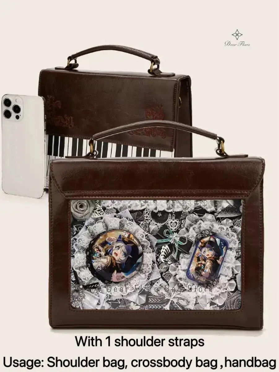 New Y2k Vintage Piano Shoulder Bag Womens Brown Crossbody Bag Girls Transparent Ita Bag Personalized Backpack Aesthetic Handbags S60b19dd134074ea9b118c6eb0a165891s