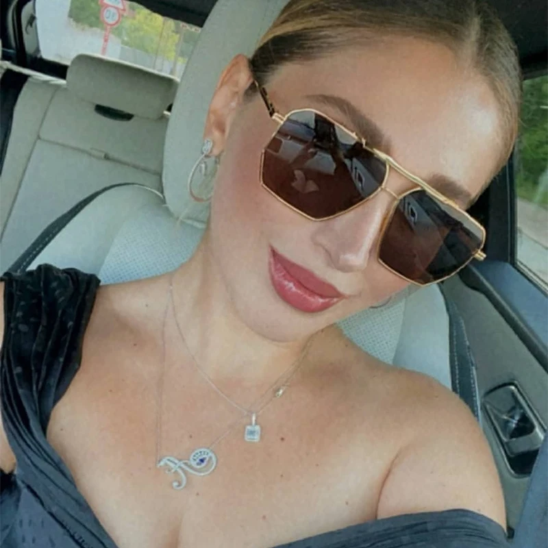 

Double beam Polarized Designer Sunglasses Women 2022 Oversized Vintage Shades Large Metal fishing Sun Glasses For Men Eyewear