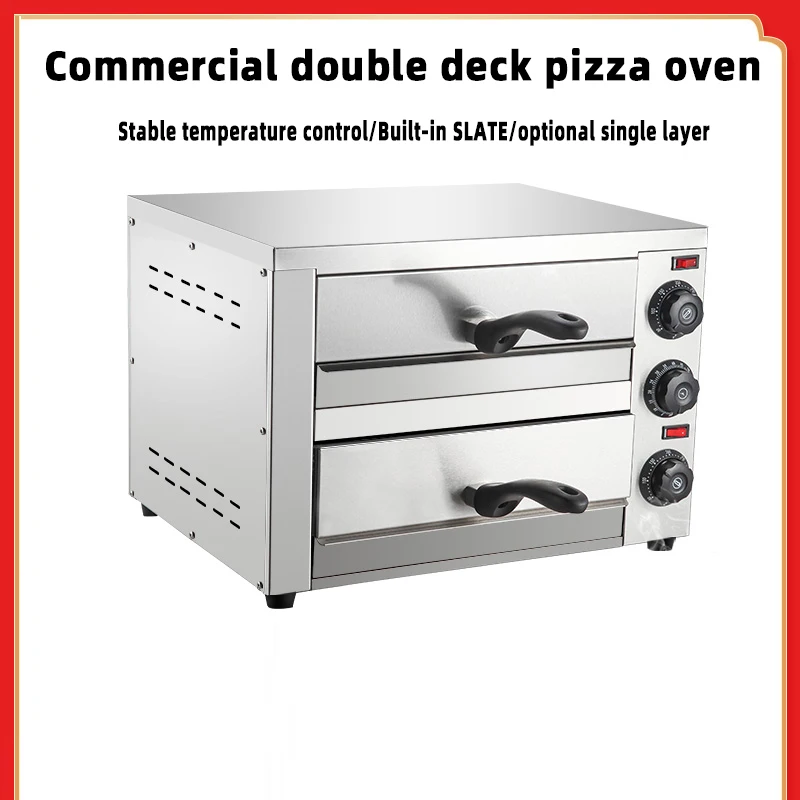 Commercial Single Layer 14-inch Pizza Oven 2400W Electric Pizza Oven Stainless Steel Pizza Toaster 3