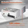 6-Pan Commercial Food Warmer, 6 x 8QT Electric Steam Table, 1500W Professional Countertop Stainless 5