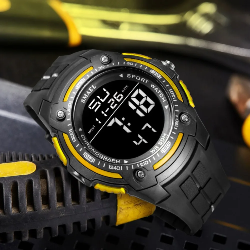 2024 New Men Digital Watch Outdoor Sports Waterproof Multi-functional Fashion Men's Electronic Watches Relógio Digital Masculino
