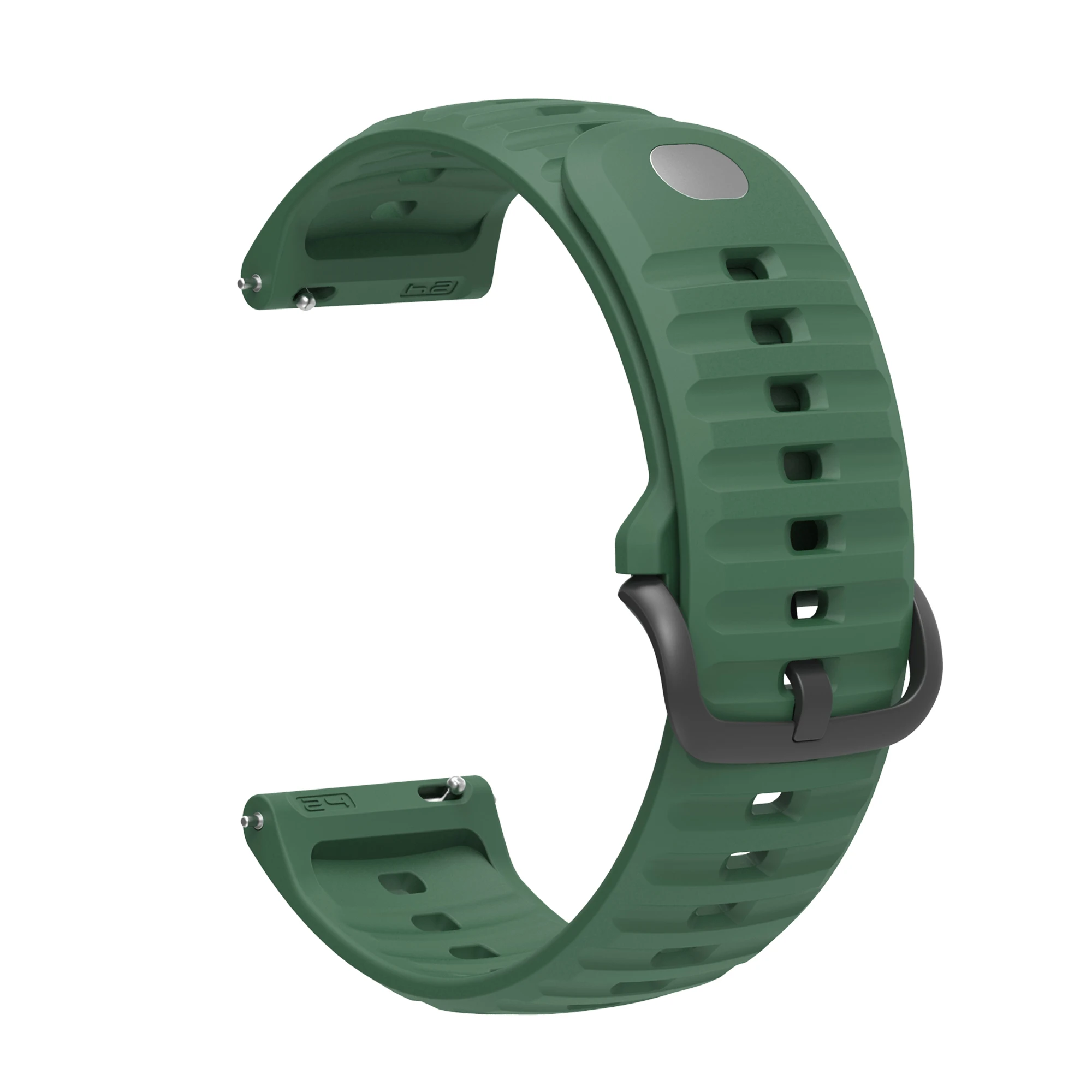 Deluxe Silicone Wristband Bracelet - Universal 22mm/24mm Strap