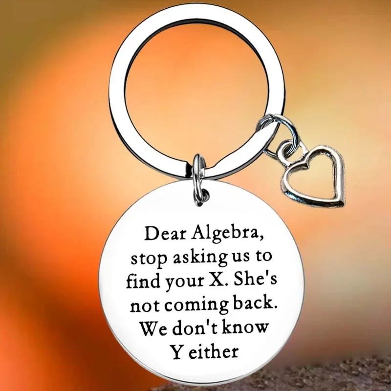 

Hot Algebra Mathematics Gift Key Chain Ring Math Teacher Gift keychains pendant Science Gift