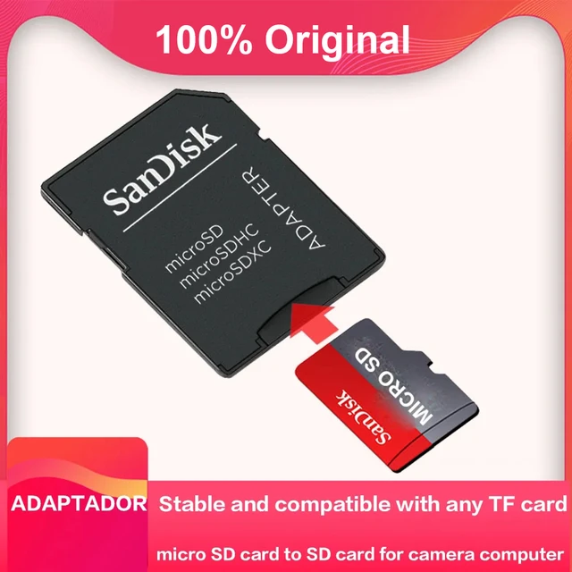 SanDisk-Lot de supports de cartes TF vers SD, adaptateur pour