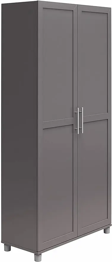 

Evolution Camberly Framed 36" Utility Storage Cabinet in Gray/Black Oak/Ivory Oak