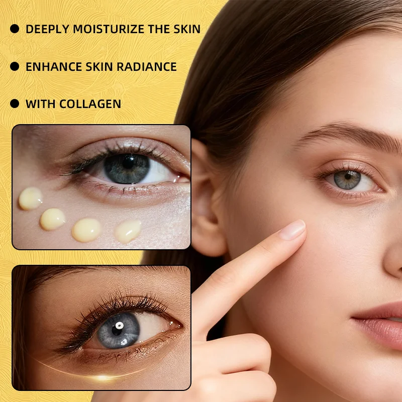 YUITIKUE Moisturizing and Firming Eye Cream, containing turmeric, vitamin C, and retinol, cleanses and nourishes the skin.