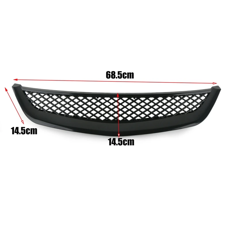 grade grill para honda civic jdm tipo r 2001-2003