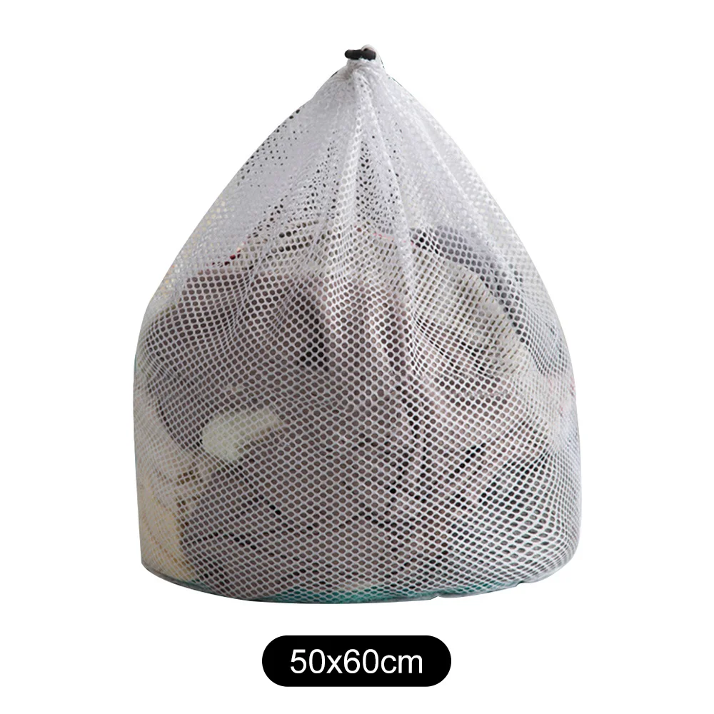 Drawstring Mesh Underwear Laundry Basket Washing Bags Organizer Net Washing  Machine Bag Large Capacity Dirty Laundry Bag