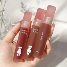 

Lip Tint Korean Bear Lip Gloss Tubes Matte Mist Waterproof Lip Gloss Cheap Cosmetics Makeup Long Lasting Color Stay Lip Stain