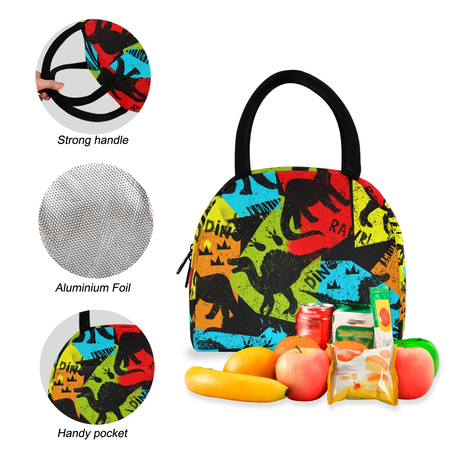 2022 New School Bags For Teenage Girls Kids Dinosaur Print Children Student Backpack Teen Shoulder Bag Child Schoolbag lunch Bag
