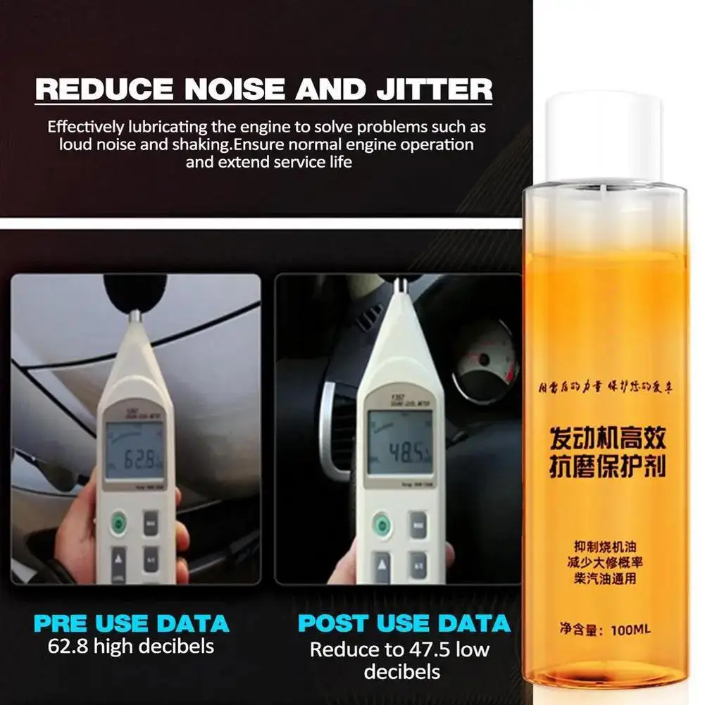 Engine Repair Additive Engine Anti-Wear Protective Oil Safe And Gentle Vehicle Care Supplies 100ml For Sedans Trucks Most Cars