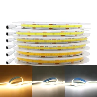 FOB COB LED Strip Lights 12V 2M 3M 5M High Density Flexible Diode Tape Light 3000K 6000K Linear Dimmable 12 Volt Home Decoration 1