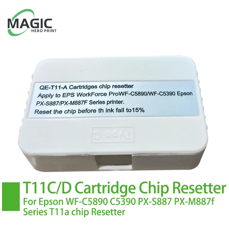 

T11G T11F T11E T11C T11D Ink Cartridge Chip Resetter Compatible for Epson WF-C5890 C5390 PX-S887 PX-M887f Series chip Resetter