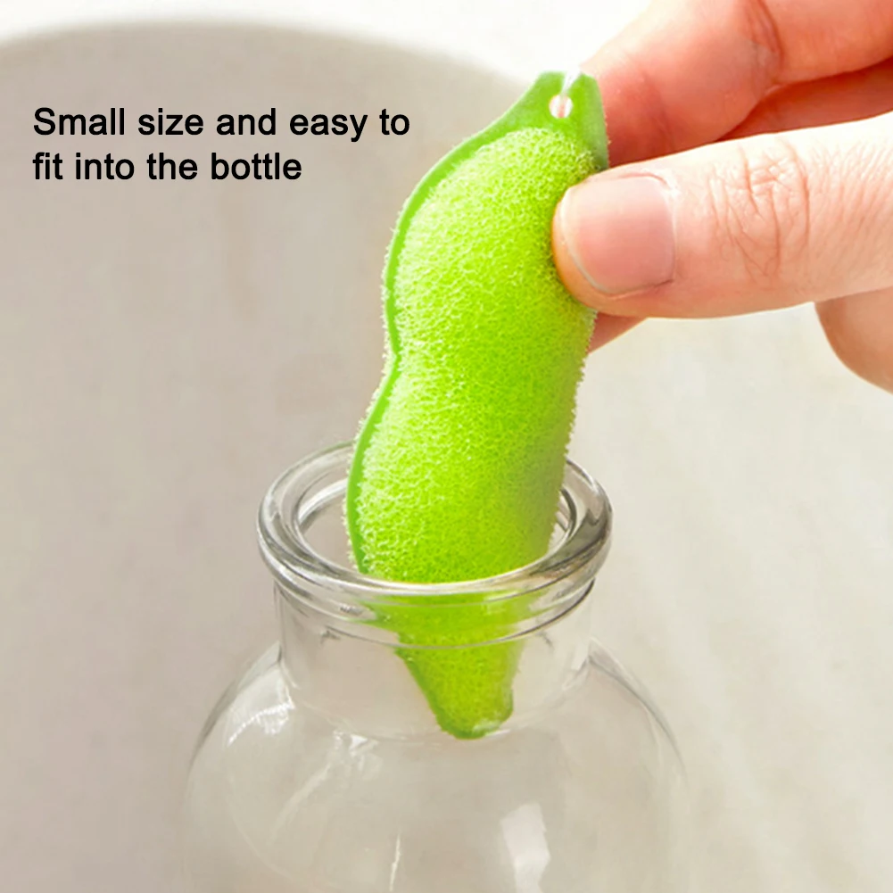 6pcs Reusable Bottle Cleaning Sponge Lightweight Soft Aluminum Ceramic Ball Pea Shape Kitchen Tool 3