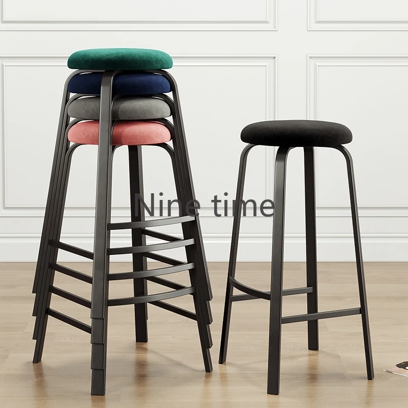 

Apartment Minimalist Bar Stools Nordic Barber Library Party Makeup Bar Chairs Living Room Patio Pedicure Barkrukken Furnitures