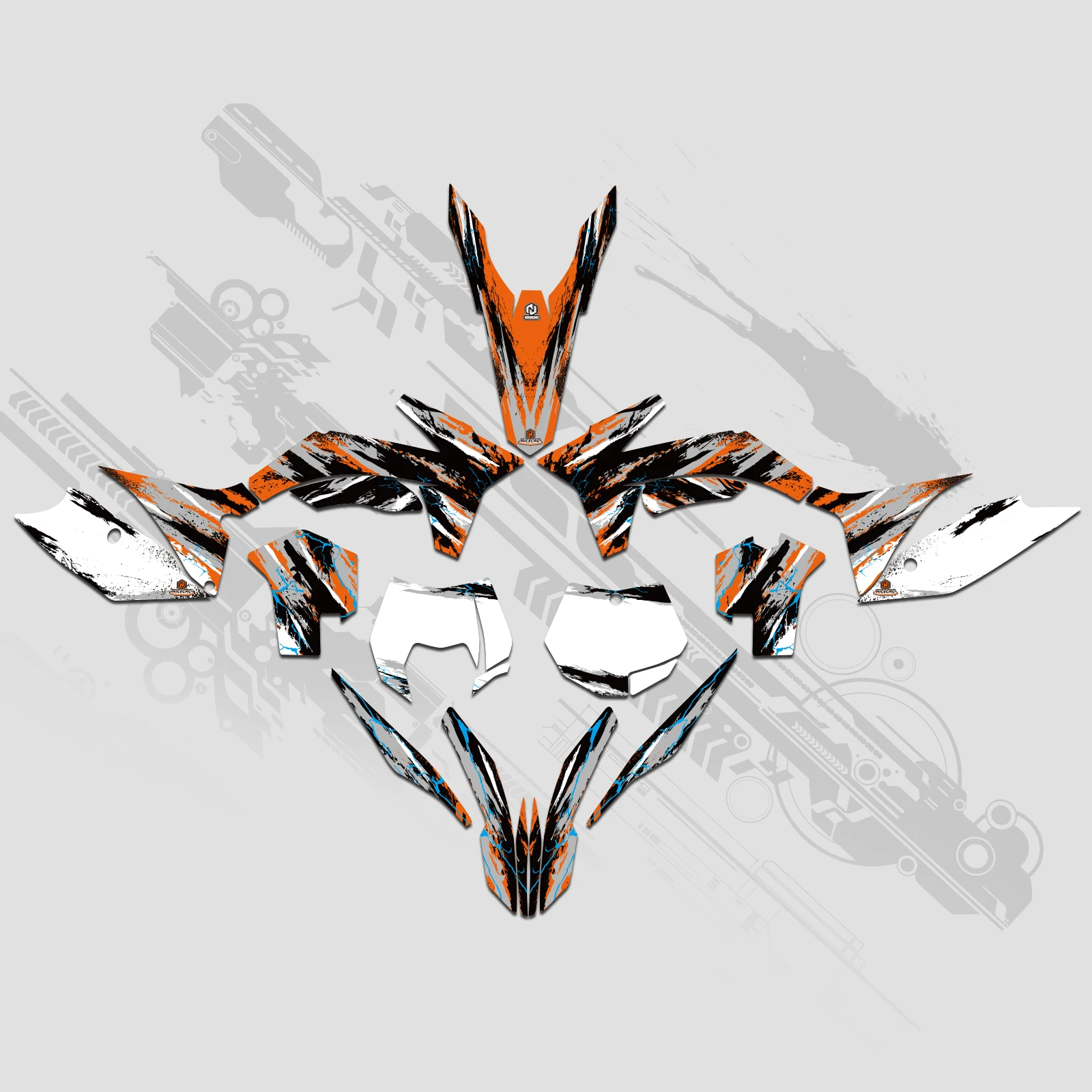 Für KTM SX 125 SXF 250 SXF 450 SX SX-F 2011-2012 XCW 300 XC-W 250 2013 Motocross Grafiken Hintergrund Aufkleber Aufkleber Anpassen – Detail 3