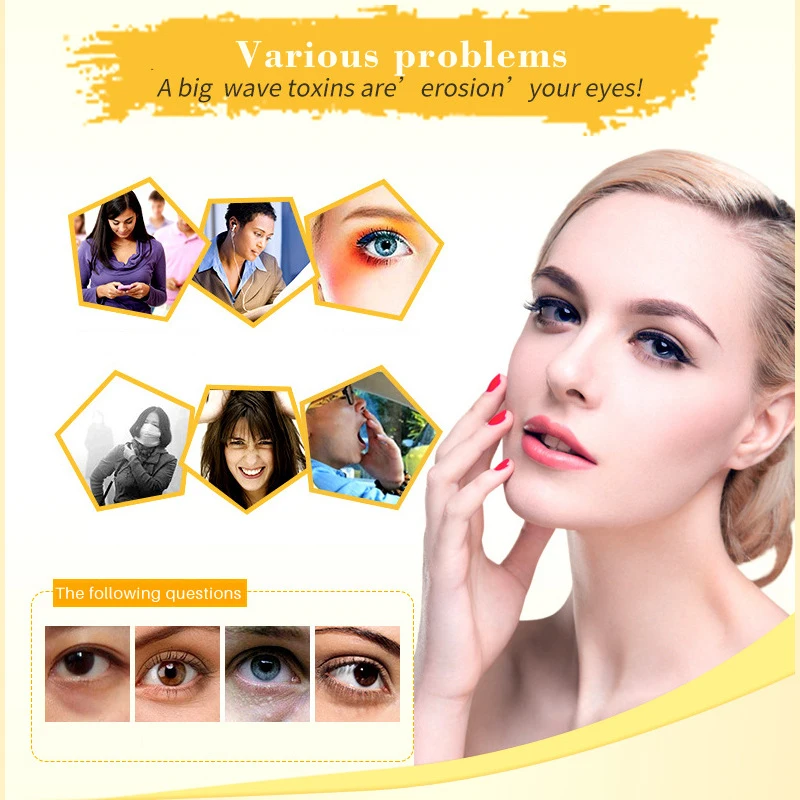 40pcs=20pairs Gold Collagen Crystal Eye Mask Anti dark circles under the eyes Firming Eye Patches Moisturizing Eyes Skin Care 2