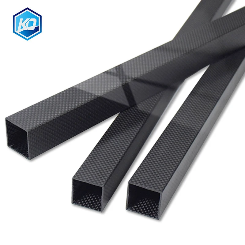 1 Piece Of 500mm 3K Full Carbon Fiber Square Tube Outer Diameter 8mm 10mm 15mm 16mm 18mm 20mm 22mm 25mm Plain Matte Surface