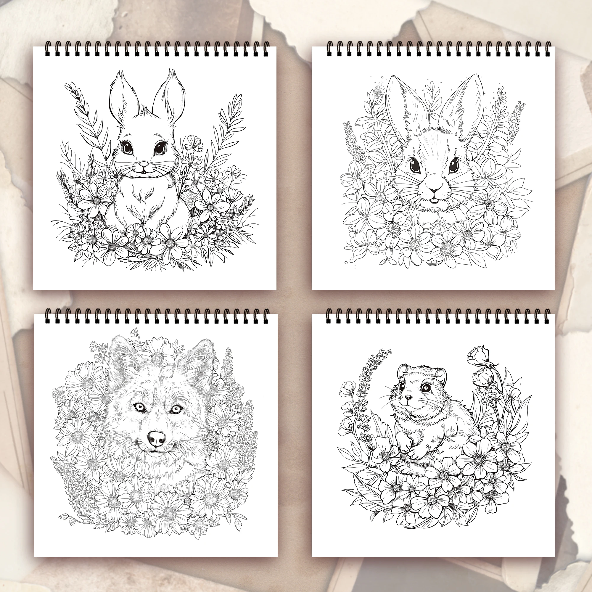 Stress Reduction Colouring Book 30 Sheets, 8.3x 8.3 inch 100gsm Thick Paper, Spiral Bound, Halloween and many other holiday gift 4