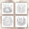 Stress Reduction Colouring Book 30 Sheets, 8.3x 8.3 inch 100gsm Thick Paper, Spiral Bound, Halloween and many other holiday gift 4