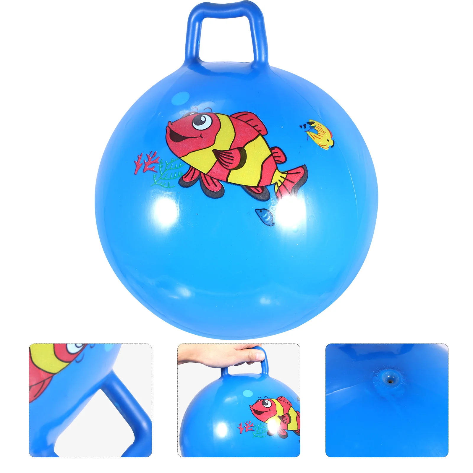 

Hopper Ball Exercise Toy for Kids - 25cm Bouncy Balance Ball with Handle (Random Color)