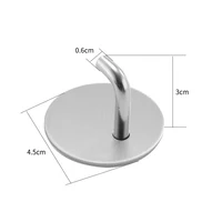 4 ชิ้น Heavy Duty ตะขอสแตนเลสกุญแจแขวนเสื้อผ้า Hook กันน้ําห้องครัวห้องน้ํา Robe Coat ผ้าเช็ดตัว Organizer Hook 6