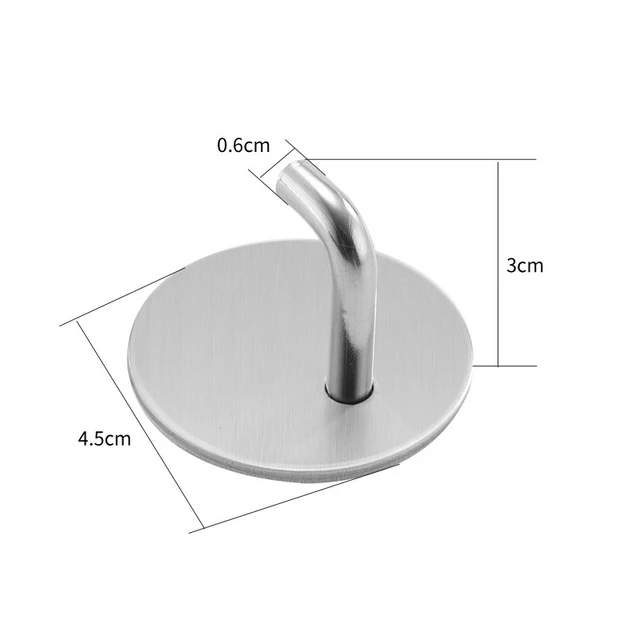 4 ชิ้น Heavy Duty ตะขอสแตนเลสกุญแจแขวนเสื้อผ้า Hook กันน้ําห้องครัวห้องน้ํา Robe Coat ผ้าเช็ดตัว Organizer Hook 6