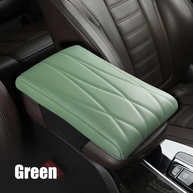 Napa Leather Memory Foam Car Armrest Box Booster Cushion Universal