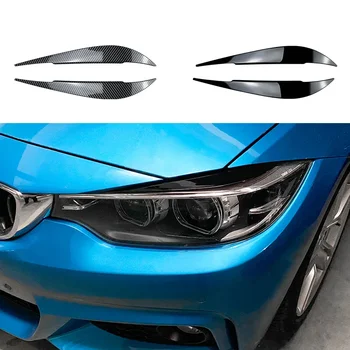 ABS 글로스 이블 헤드라이트 눈썹, BMW 4 시리즈 F32 F33 F36 M4 420d 420i 425d 430i 435i 440i 2013-2021 튜닝, 2 개