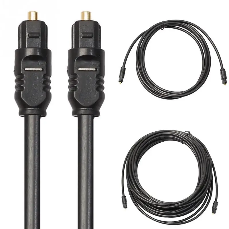 Cable de Audio óptico Digital chapado en oro para Toslink, 1m, 1,5 m, 2m, 3/5m, 10m, 15m, 20m, SPDIF, MD, DVD, chapado en oro, alta calidad