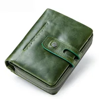 Wallets for Women Genuine Leather Short Bifold Fashion Women's Purses Card Holders Coin Purse Female Bags Women Wallet carteira 1