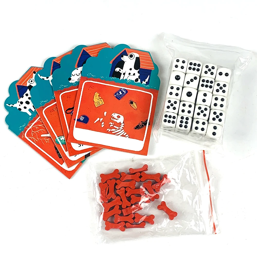 Gioco di carte: un gioco di dadi rotanti per aumentare la fortuna e il cane Gioco da tavolo Giochi interattivi per famiglie Giochi natalizi - immagine 4