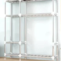 Chambre à coucher location armoire Portable vêtements placard dortoir petite armoire de rangement pliante assemblage organisateur Durable Muebles 2