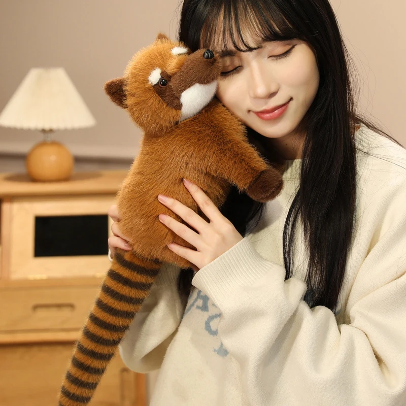 Hot 1pc 50cm Realistic Raccoon Stuffed Animal Doll Cute Simulation Handmade High Quality Kids Ornament Lovely Toy Gift