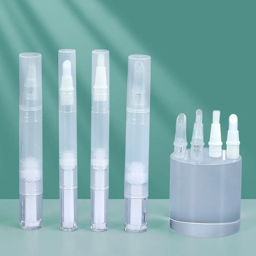 2/5ml Dispensing Bottle Travel Cosmetic Container Rotating Repacking Vacuum Pen Transparent Twist Pen Empty Nail Oil Pen