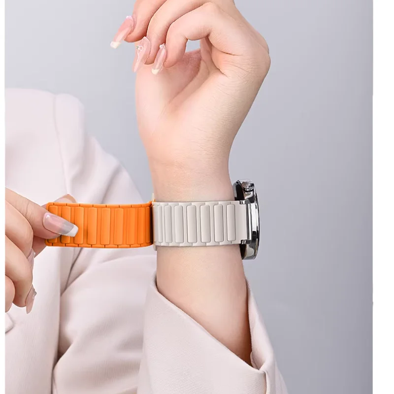 Magnetic Silicone Sport Watch Strap - 22mm Bracelet Band