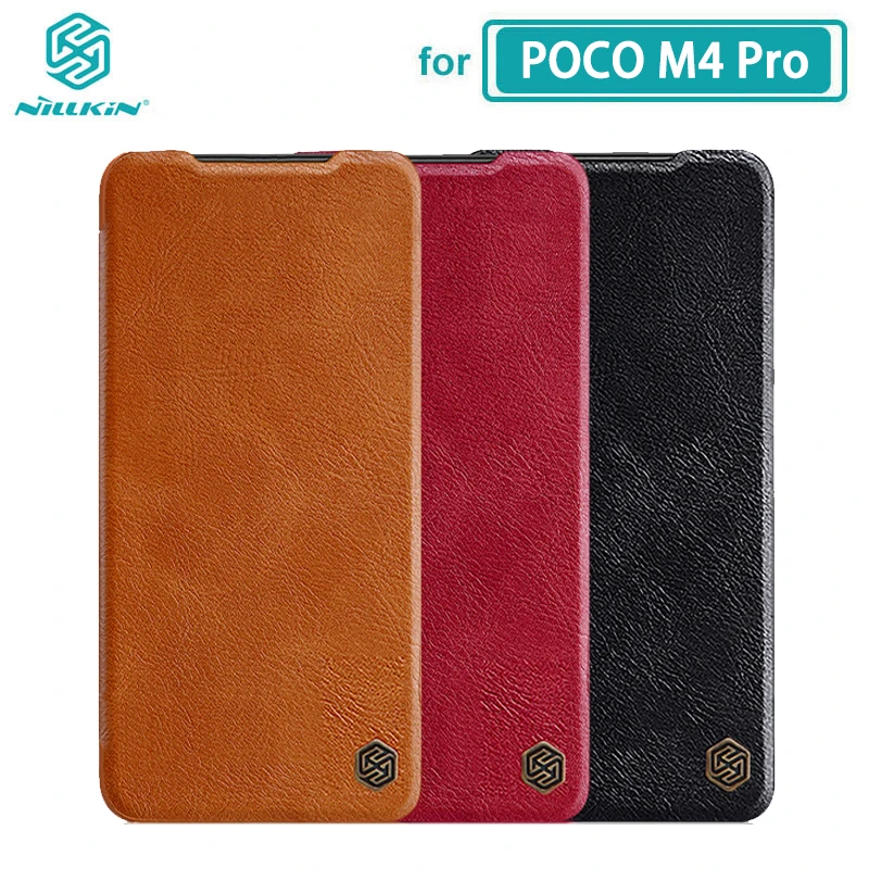 

Для POCO M4 Pro Чехол Nillkin Qin Кошелек сумка Кожаный флип-чехол для POCO M4 Pro 4G 5G