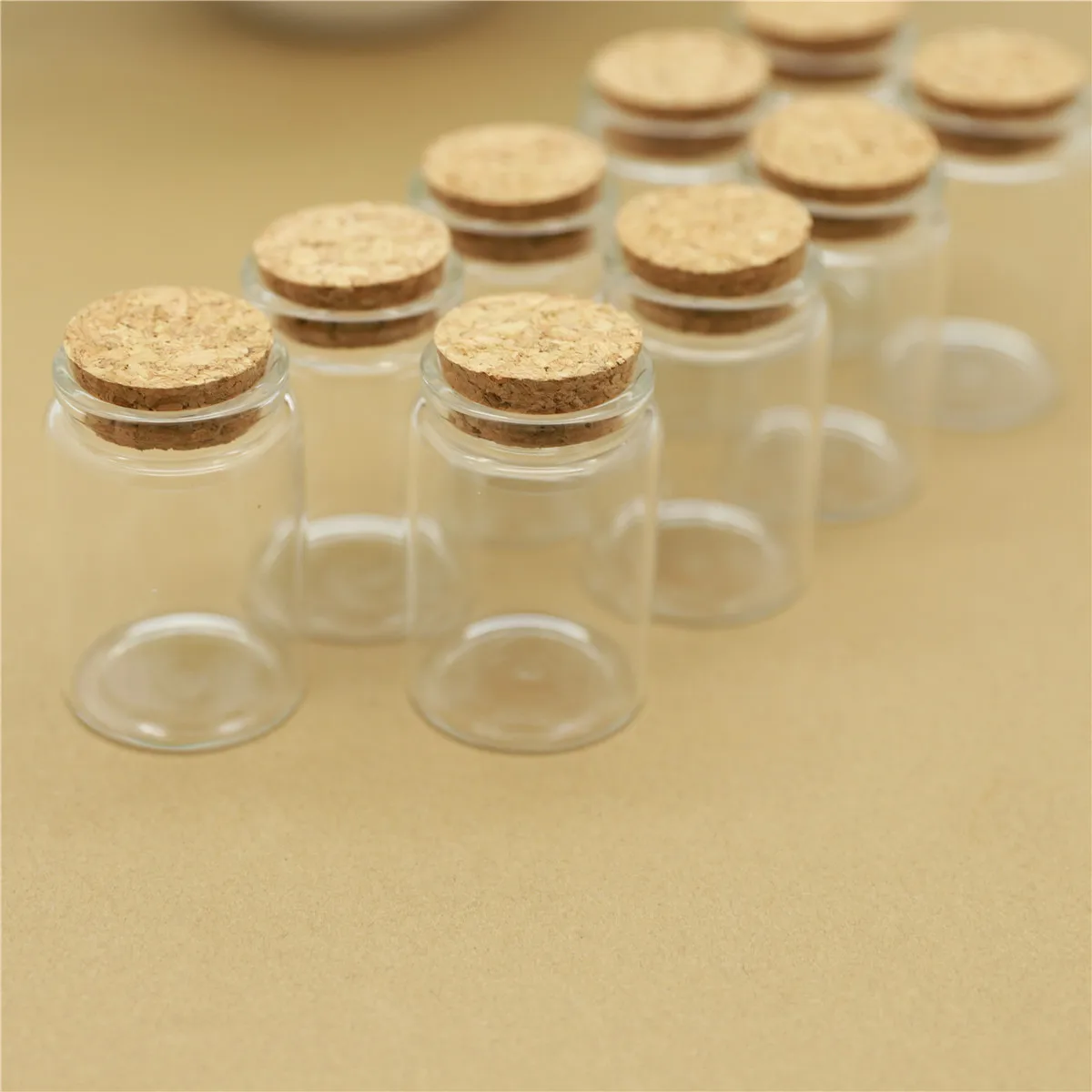 Sealed Cork Glass bottle 33*47*70mm 80ml Message Vials Empty Wish Bottle DIY Drifting Empty Tiny Jars Party Decorations 6/12 PCS